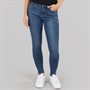 Only Womens Yoke Push Up Skinny Jeans Dark Blue Denim