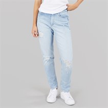 Only Womens Veneda Mom Jeans Light Blue Denim