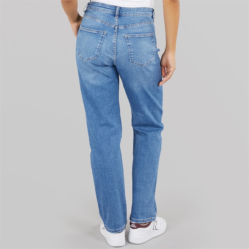 Only Womens Jane Straight Leg Jeans Medium Blue Denim