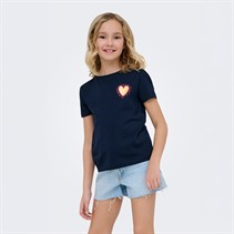Only Lany-nina T-shirt dla dziewczynki kolor Navy Blazer