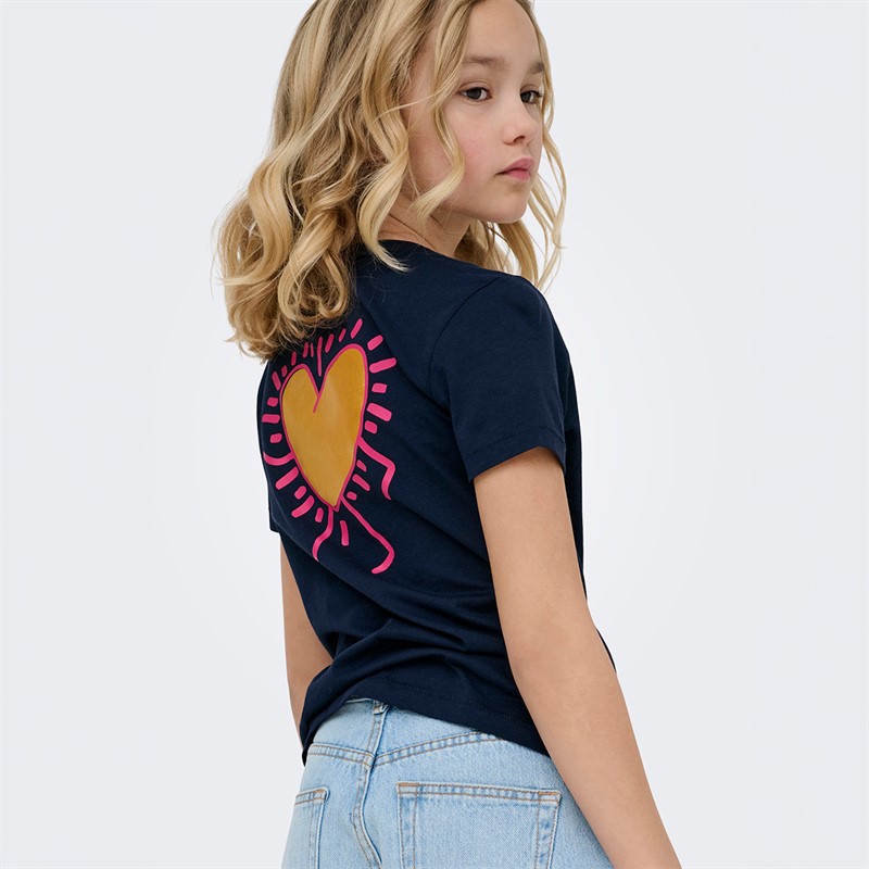 Only Lany-nina T-shirt dla dziewczynki kolor Navy Blazer