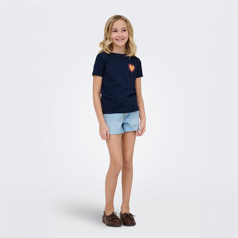 Only Lany-nina T-shirt dla dziewczynki kolor Navy Blazer