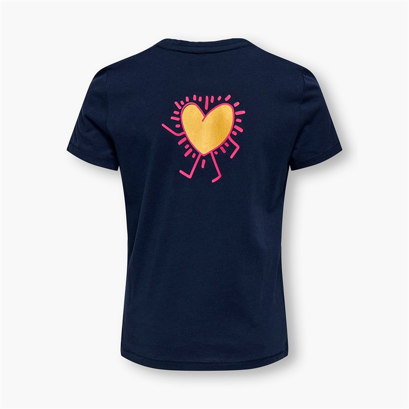 Only Lany-nina T-shirt dla dziewczynki kolor Navy Blazer