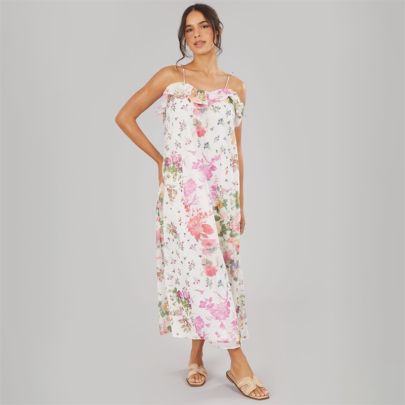 Only Womens Milla Strap Maxi Dress Cloud Dancer