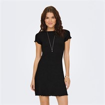 Only Damen Bill Kurzarm Kleid Schwarz