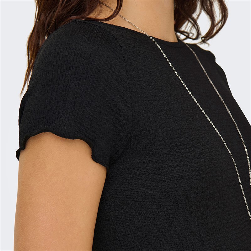 Only Damen Bill Kurzarm Kleid Schwarz