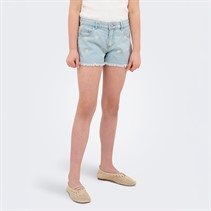 Only Girls Robyn Daisy Shorts Light Blue Denim