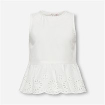 Only Girls Mini Bondi Life Top Cloud Dancer