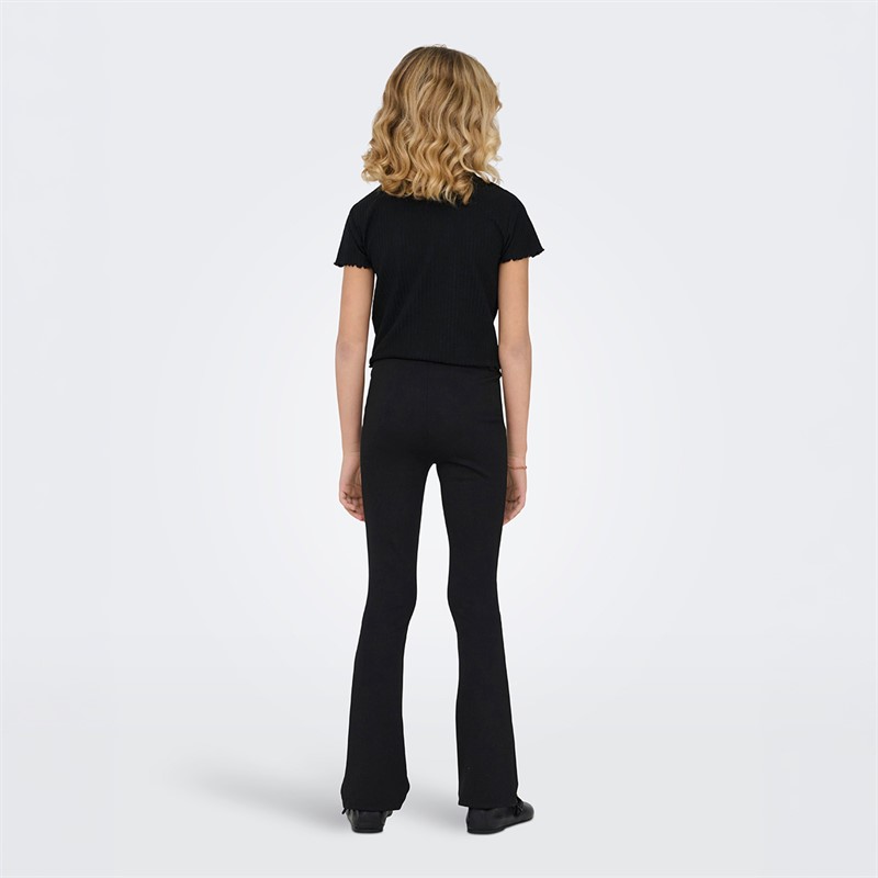 Only Girls Paige Flared Trousers Black