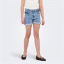 Only Girls Phine Denim Shorts Light Blue Denim