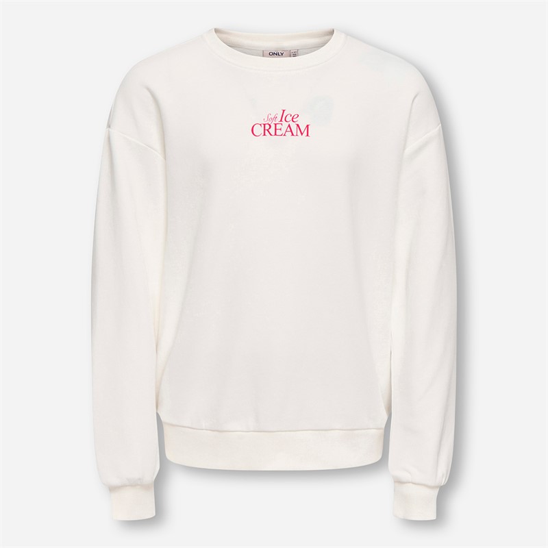 Only Girls Philea Life Sweatshirt Cloud Dancer