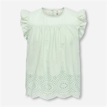 Only Girls Bondi Life Frill Top Green Lily