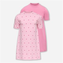 Only Girls Mini Rila Two Pack Nightwear Dress Romance Rose