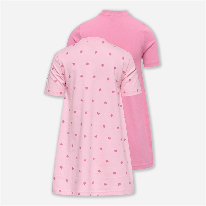 Only Girls Mini Rila Two Pack Nightwear Dress Romance Rose