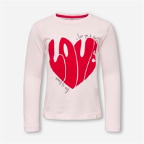 Only Girls Mini Lova Life T-Shirt Barely Pink
