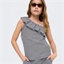 Only Girls Smilla One Shoulder Top Black