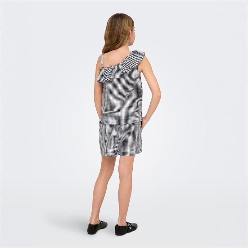 Only Girls Smilla One Shoulder Top Black