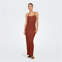 Only Womens Maxi Dress Roasted Russet