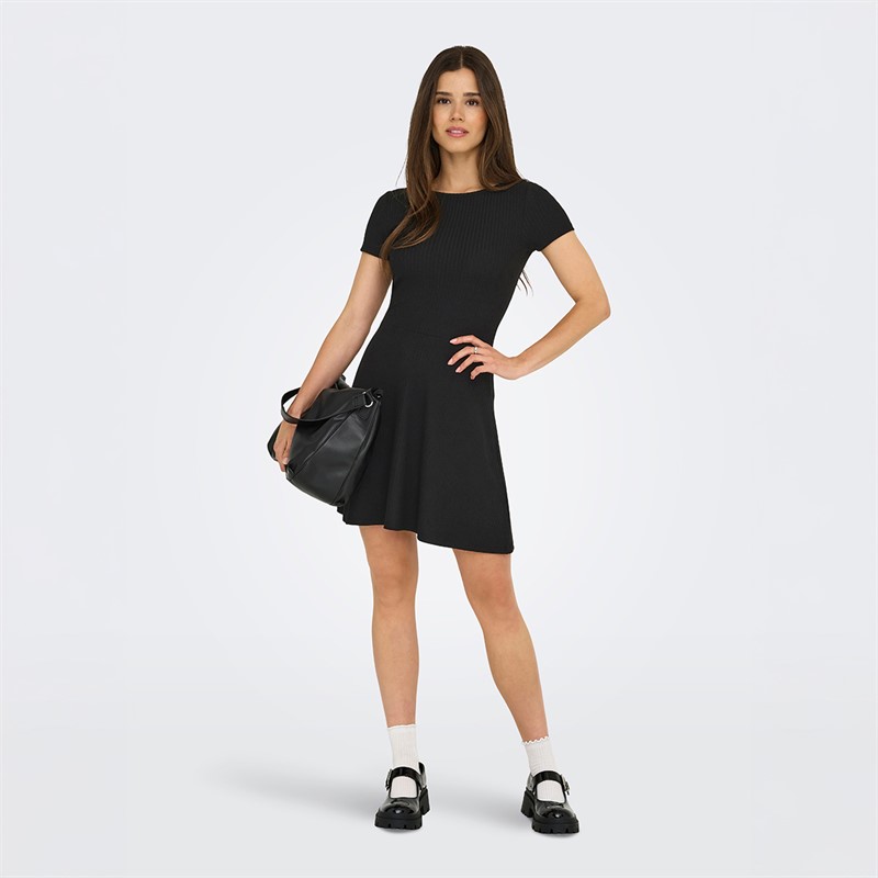 Only Womens Casi Cutline Dress Black