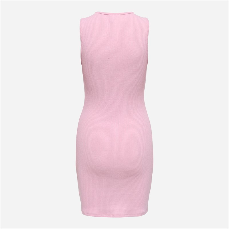 Only Womens Wilma Ribbed Dress Bleached Mauve
