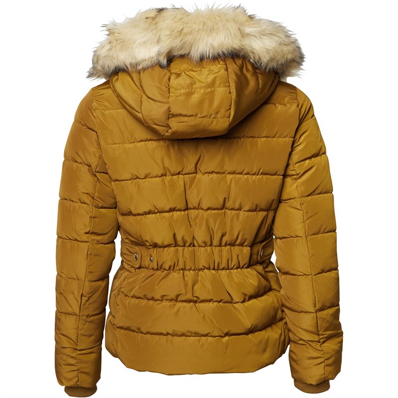 Only Vestes Puffa Femme Moutarde Foncé