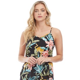 Only Dames Nova Paris Print Singlet Zwart only kopen in de aanbieding