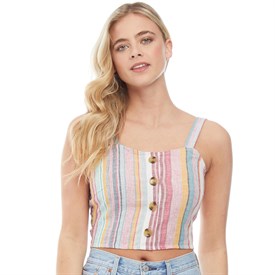 Only Dames Rhonda Crop Top Gemeleerd Roze only kopen in de aanbieding