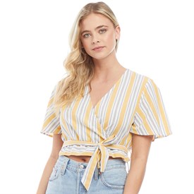 Only Dames Frida Life Blouse Met Korte Mouwen Zachtgeel only kopen in de aanbieding