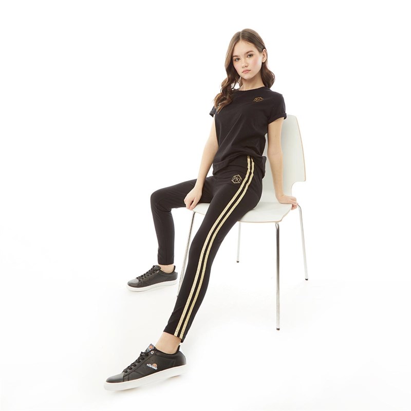 Glitter stripe leggings sales