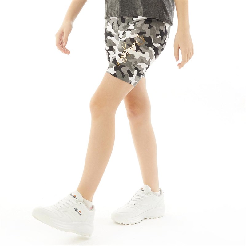Pindydoll Girls Paige Camo Cycle Shorts Grey Camo