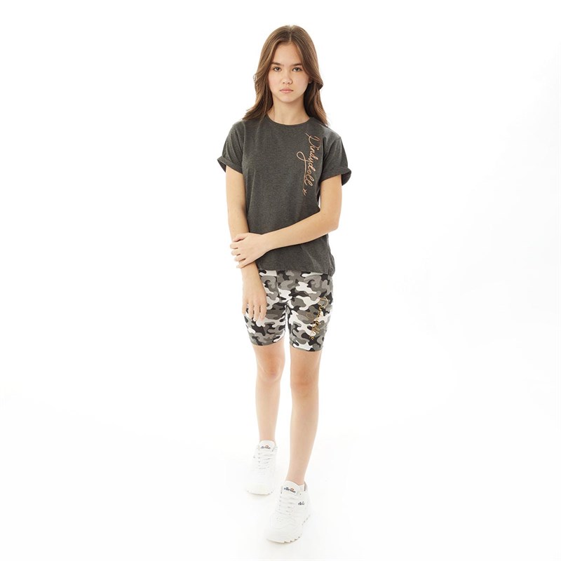 Pindydoll Girls Paige Camo Cycle Shorts Grey Camo