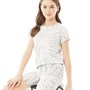 Pindydoll Girls Iona T-Shirt And Cycle Shorts Set Grey Tie Dye