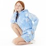 Pindydoll Girls Zara Tie Dye Shorts And Hoodie Co-Ord Set Blue