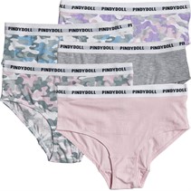 Pindydoll Kids Bliss Five Pack Briefs Multi/Pink/Multi/Grey/Multi