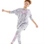 Pindydoll Girls Loren Foil Print Sweatshirt And Leggings Set Grey Tie Dye