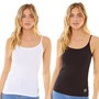 Pindydoll Womens Elizabeth Two Pack Cami Vests White/Black