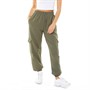 Pindydoll Womens Chrissy Loose Fit Cargo Joggers Khaki