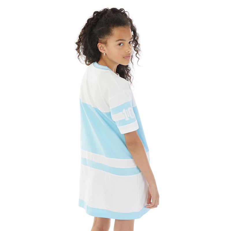 Pindydoll Girls Skylar Oversized Dress Polar Wind/White