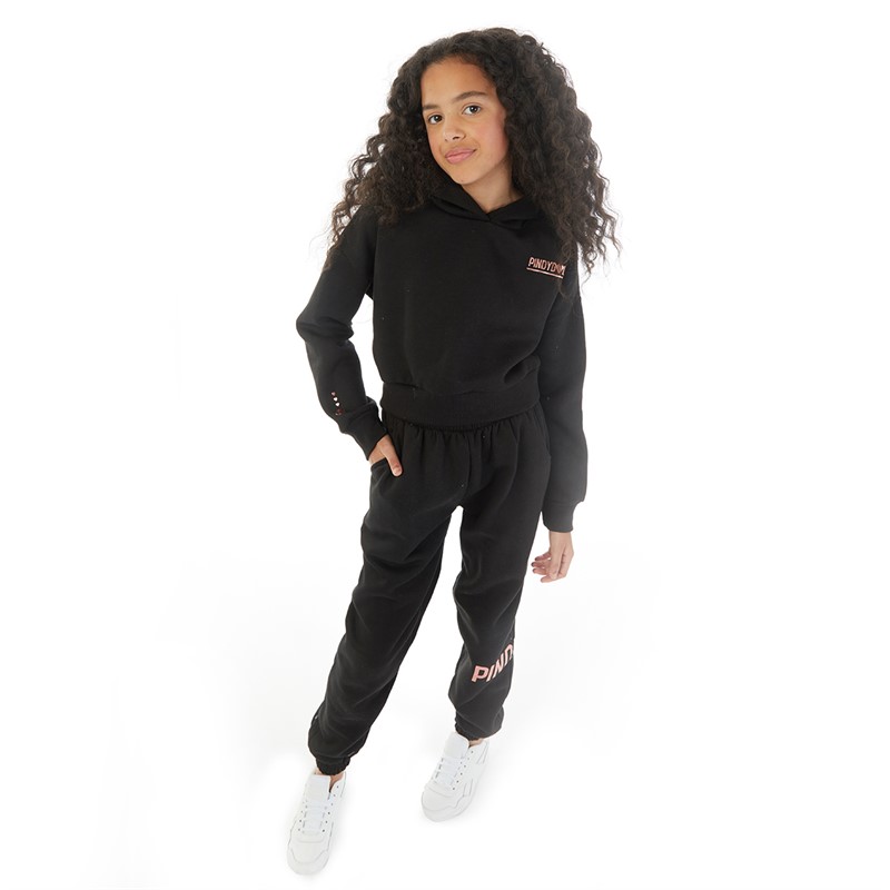 Pindydoll Girls Lara Joggers And T-Shirt Co-Ord Black