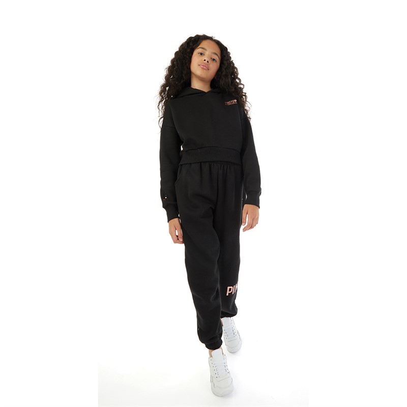 Pindydoll Girls Lara Joggers And T-Shirt Co-Ord Black