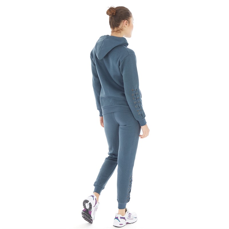 Pindydoll Womens Ellan Two Piece Hoodie And Joggers Set Dark Slate