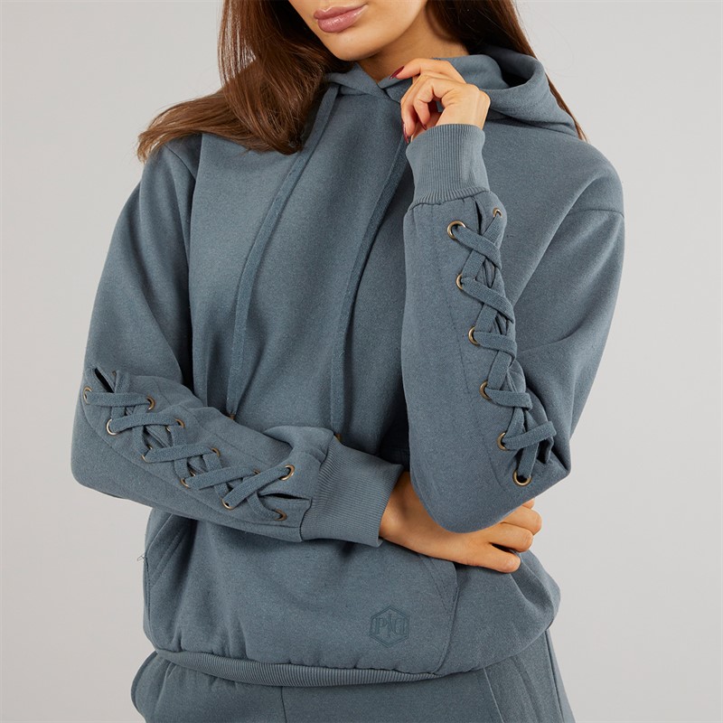 Pindydoll Womens Ellan Two Piece Hoodie And Joggers Set Dark Slate