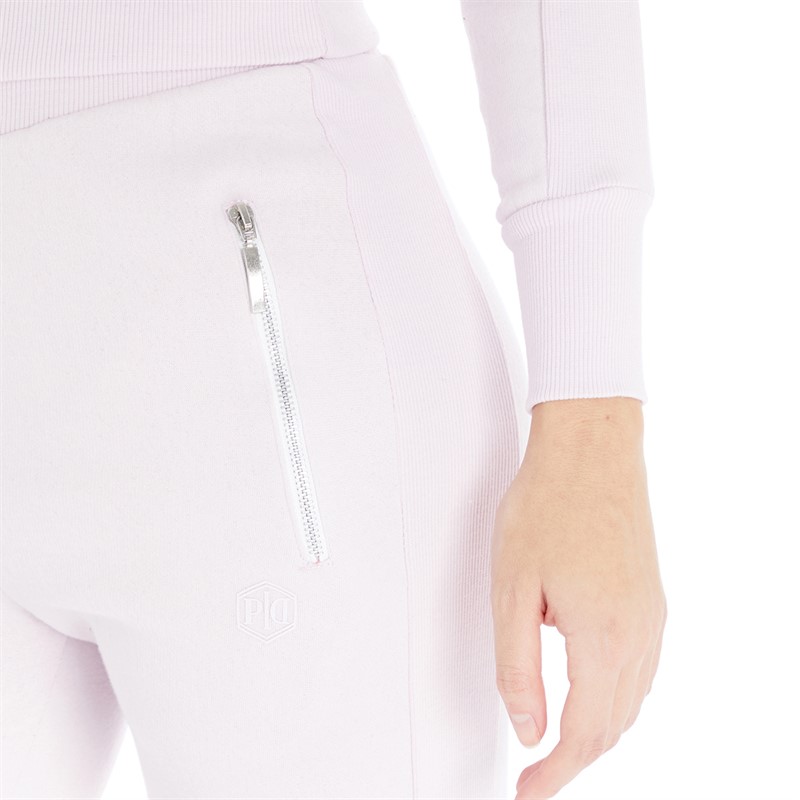 Pindydoll Womens Oleana Two Piece Cropped Hoodie And Joggers Set Lilac Gray