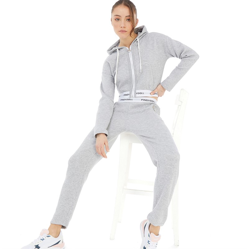 Brilliant Basics Women's Basic Fleece Track Pants - Grey Marl