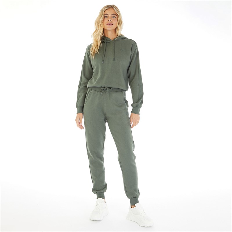 Pindydoll Womens Orla Two Piece Hoodie And Joggers Set Khaki