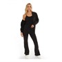 Pindydoll Womens Sierra Lounge Jacket Vest And Pants Set Black