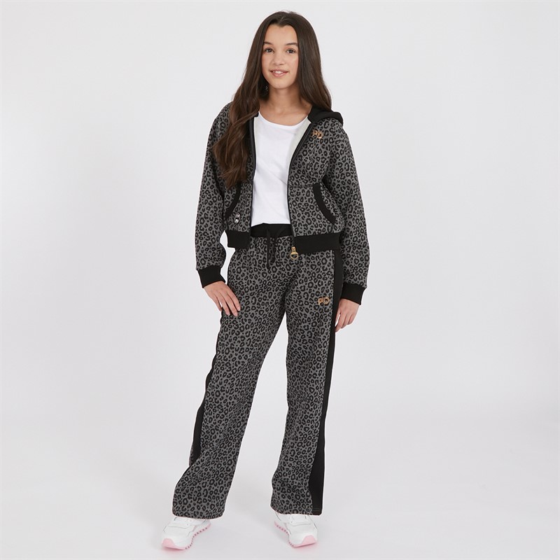 Pindydoll Girls Atlanta Hoodie And Joggers Tracksuit Beetle & Black
