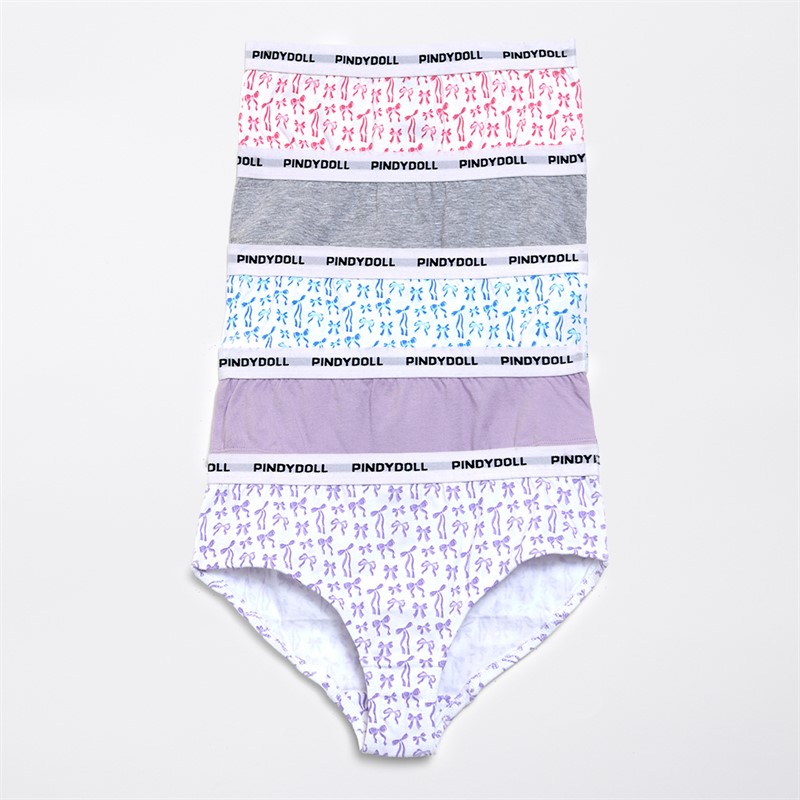 Pindydoll Girls Hemmi Five Pack Briefs Multi
