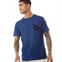 Pretty Green Mens Nimes Pocket T-Shirt Blue