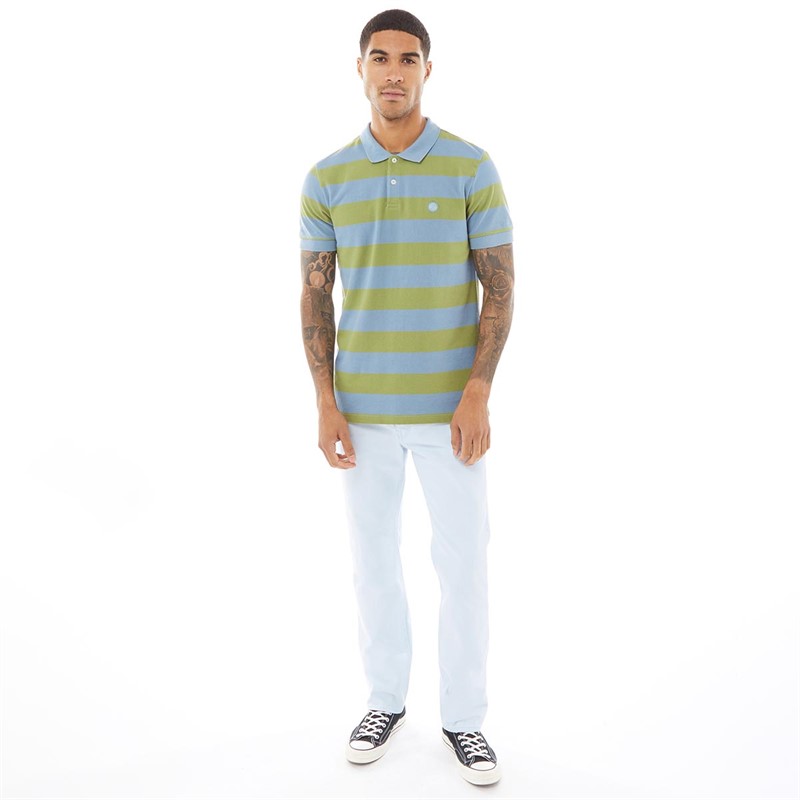 Pretty Green Mens Compton Jeans Blue